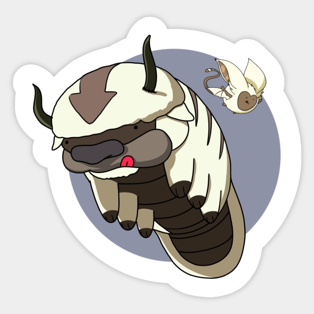 Appa and Momo Dumplings Sticker by ShockAndAweDesigns